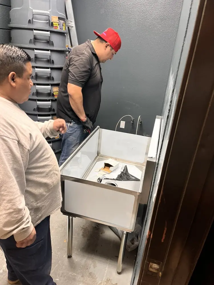 Commercial plumbing and sink installation in Perry